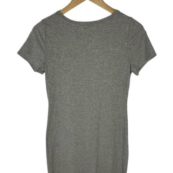 Ribbed Short Sleeve Midi Dress - Picture 4 of 9